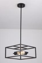 Lit Up Lighting LIT5731BK+MC - 12" 2X60 W Pendant in Black finish